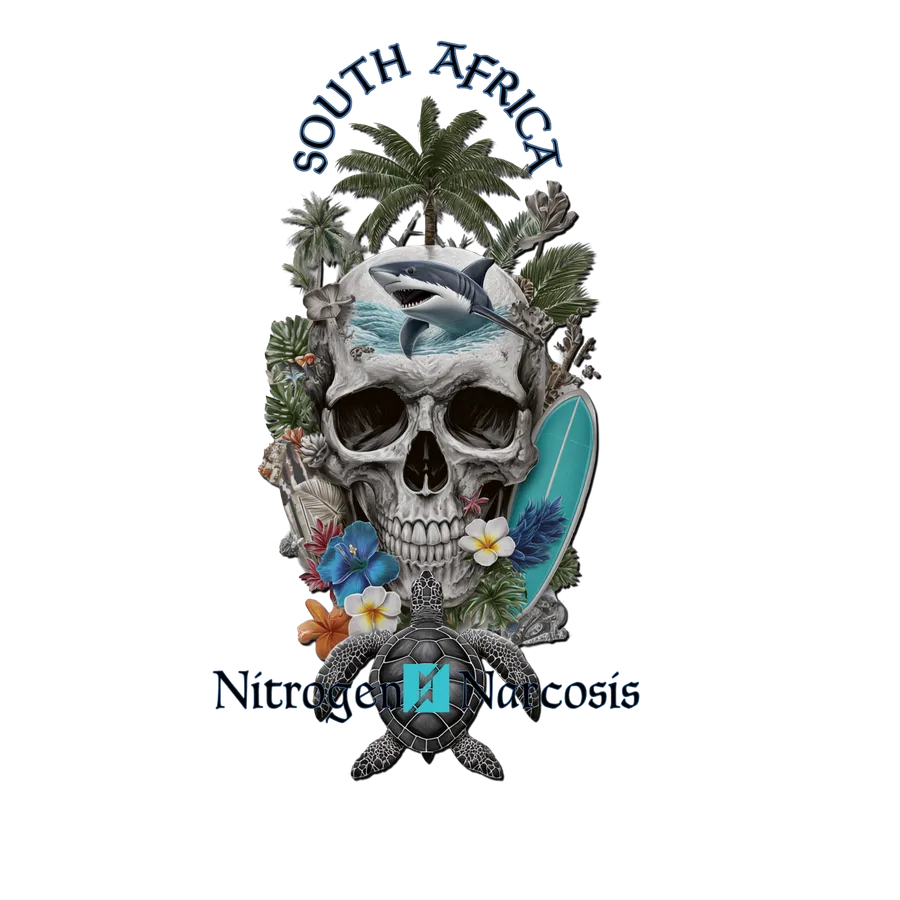 Projekt koszulki South Africa Skull